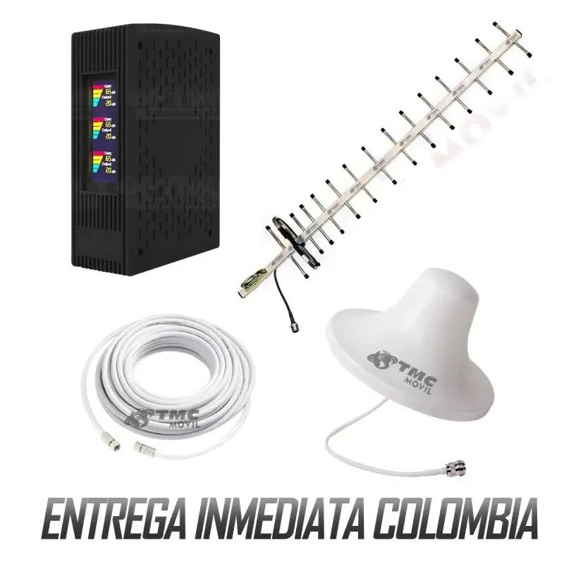 KIT AMPLIFICADOR DE SEÑAL TMC SIGNAL PLUS DE 65DB + ANTENA TASKER 17DB + ANTENA DOMO PLUS INTERNO