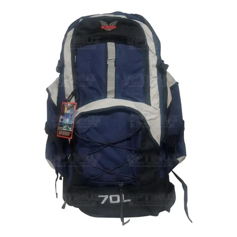 MALETA MOCHILA OPTIMUS TRAVELS 70L (AZUL Y GRIS)