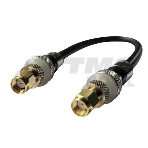 [PG-SMARP] CONECTOR PIGTAIL SMA MACHO RP PIN HEMBRA A SMA MACHO RP PIN H ( X2 SMA MALE RP ) CABLE RG-6 27,5CM ULTRA BAJA PERDIDA